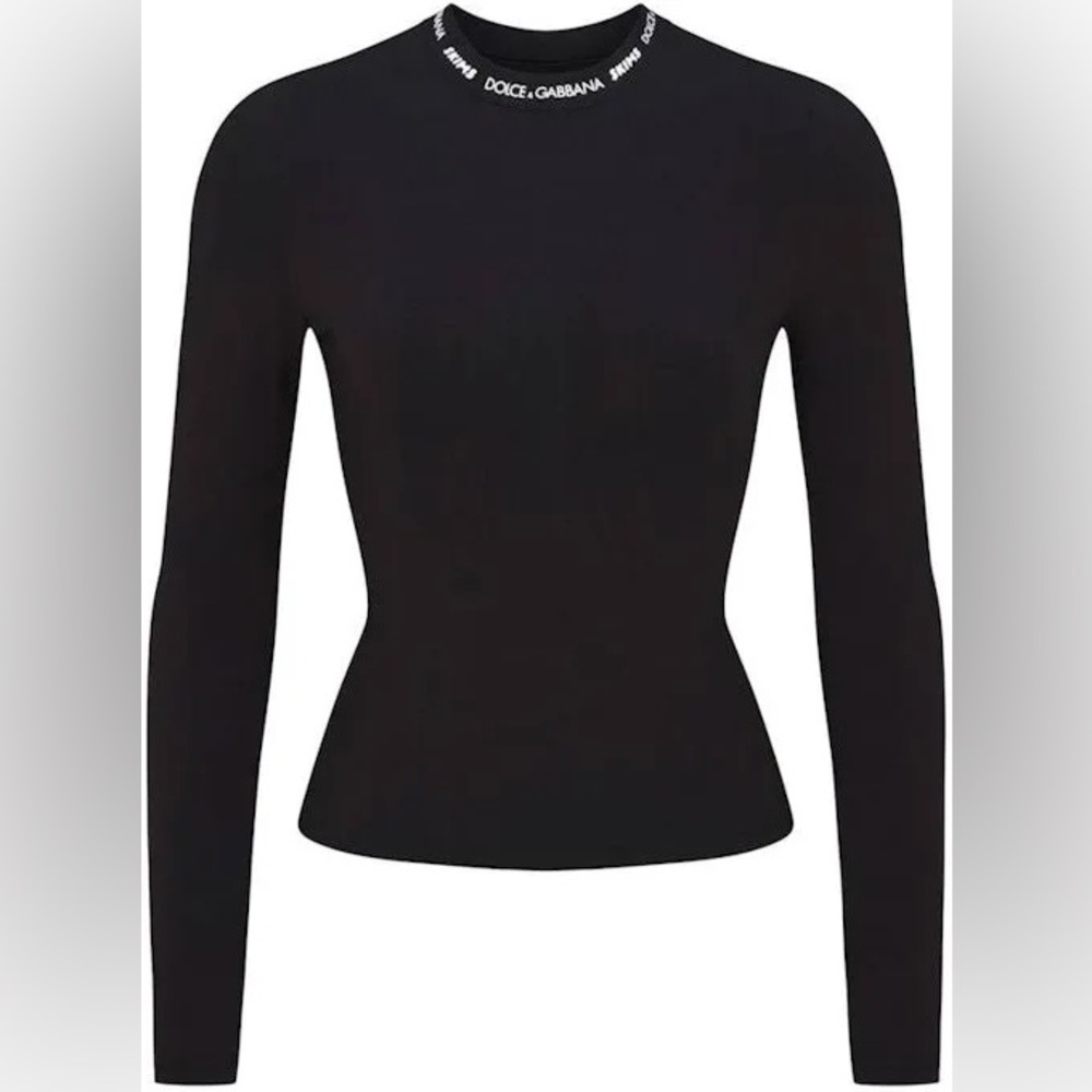 SKIMS X DOLCE & GABBANA COTTON JERSEY LONG SLEEVE